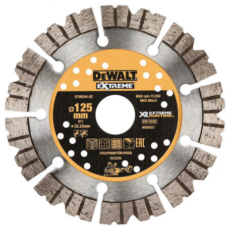 Диск алмазний, по бетону DeWalt 125x3x22,2 мм (DT90294)