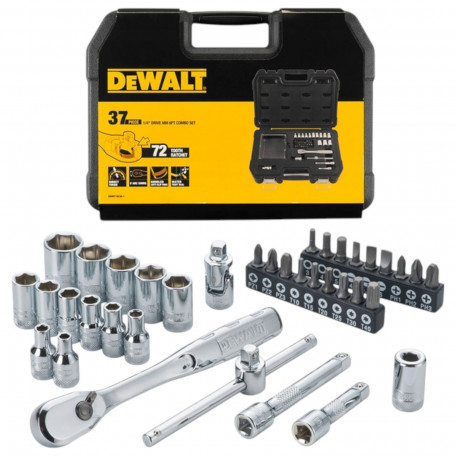 Набір головок та біт 1/4, 37 предметів DeWALT (DWMT19238-1)