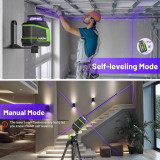 Лазерний рівень Huepar 1D D011CP, фіолетовий промінь (497010)