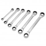 Набір ключів накидних з тріскачкою, в чохлі, JCB Tools JCB-50621M (8-19 мм.) (6 предметів.) (56584)