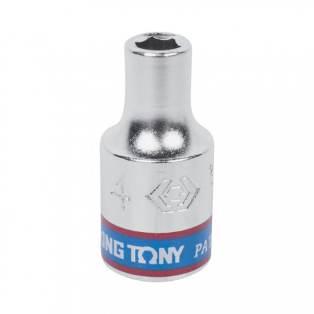 Головка торцева King Tony, шестигранна 1/4", 4 мм (233504M)