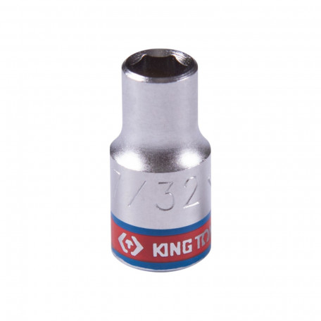 Головка торцева KING TONY 1/4, 7/32", 6-гранна. (233507S)