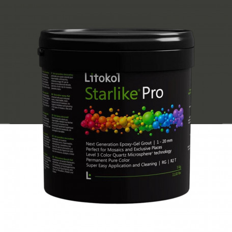 Эпоксидная фуга Litokol Starlike Pro 12 фуга Nero Antico 5 кг (STPRONAN0005)