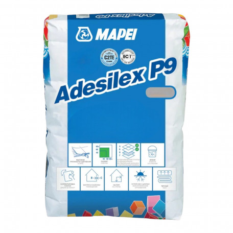Цементний клей Mapei Adesilex P9, сірий, 25 кг (094086525G)