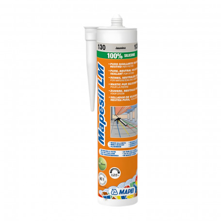 Силіконовий клей-герметик Mapei MAPESIL LM, №100, білий, 310 мл. (MP100LM)