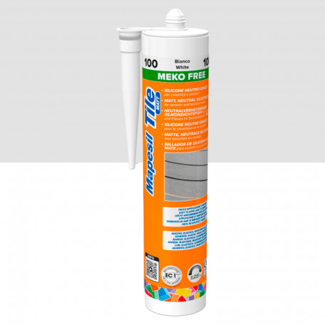 Однокомпонентний силіконовий герметик Mapei Mapesil Tile Matt, №110, манхетен, 310 мл. (MP110TM)