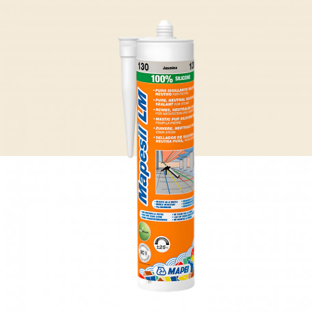 Силіконовий клей-герметик Mapei MAPESIL LM, №130, жасмін, 310 мл. (MP130LM)