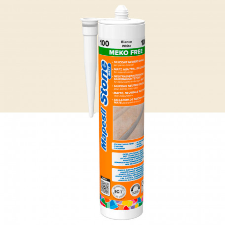 Однокомпонентний силіконовий герметик Mapei Mapesil Stone Matt Tex, №130, жасмін, 310 мл. (49130TMATT)