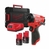 Шуруповерт ударний акумуляторний MILWAUKEE (170 Нм) M12 FID2-202Х (4933479877)