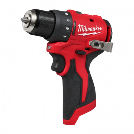 Дрель-шуруповерт, аккумуляторная, MILWAUKEE M12 BLDDRC-0, (40Нм), (каркас), (4933499683)