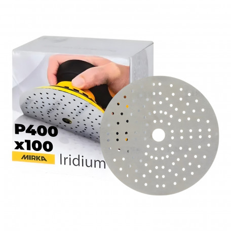 Шліфувальний круг Mirka IRIDIUM, 150 мм, 121 отвір, P400, 100 шт/уп (246CH09941)