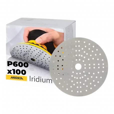 Шліфувальний круг Mirka IRIDIUM, 150 мм, 121 отвір, P600, 100 шт/уп (246CH09961)
