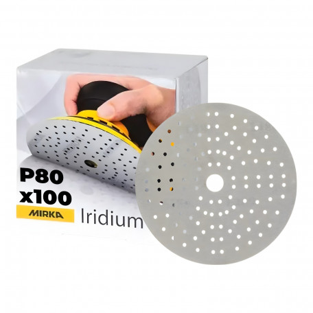 Шліфувальний круг Mirka IRIDIUM, 150 мм, 121 отвір, P80, 100 шт/уп (246CH09980)