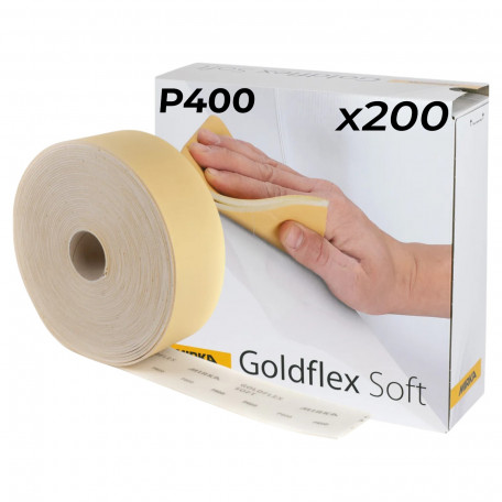 Шліфувальний папір на паралоновій основі Mirka GOLDFLEX SOFT, 115х125мм, Р400, перфорований, 200 шт. (2912707041)