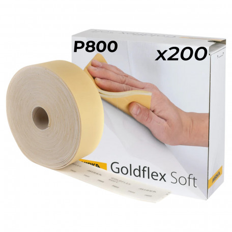 Шліфувальний папір на паралоновій основі Mirka GOLDFLEX SOFT, 115х125мм, Р800, перфорований, 200 шт. (2912707081)