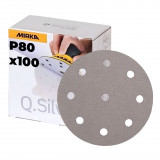 Шліфувальний круг Mirka Q.SILVER 125мм, 9 отворів Р80, 100 шт/уп (3661809980)