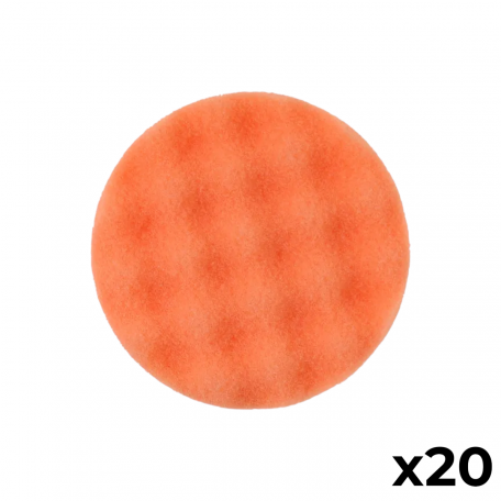 Полірувальний поролоновий пад Mirka, діаметр 85 мм, помаранчевий, вафельний, 20 шт. (7993628521)