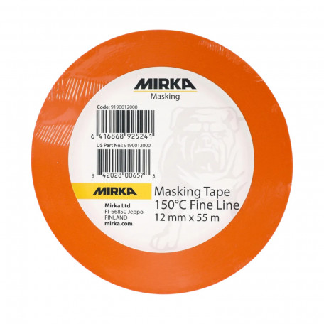 Малярная лента Mirka Fine Line 150 ° C, 12 мм x 55 м, 1 шт. (919000600012-1)