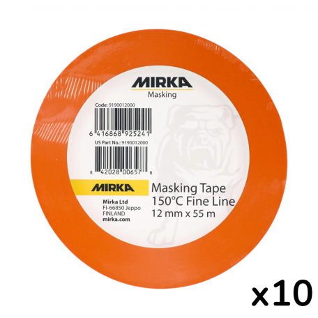 Малярная лента Mirka Fine Line 150 ° C, 12 мм x 55 м, 10 шт. (919000600012)