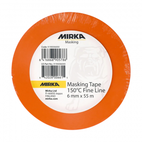 Малярная лента Mirka Fine Line 150 ° C, 6 мм x 55 м, 1 шт. (91900060006-1)