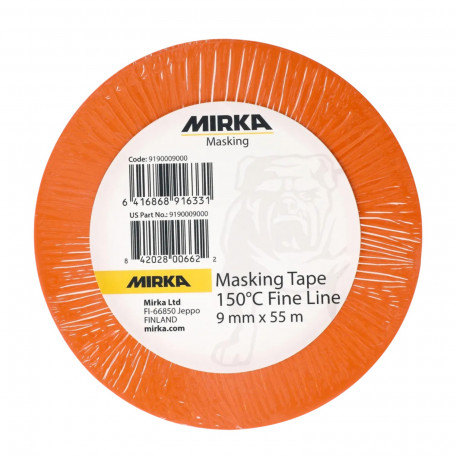 Малярная лента Mirka Fine Line 150 ° C, 9 мм x 55 м, 1 шт. (9190009000-1)