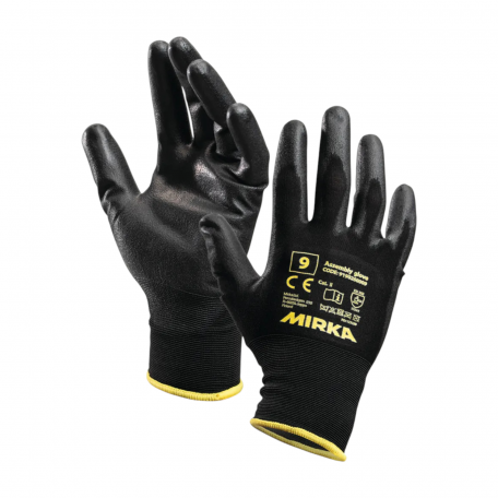 Монтажные перчатки Mirka Nylon с PU покрытием, размер 9, 1 пара (9190260009-1)