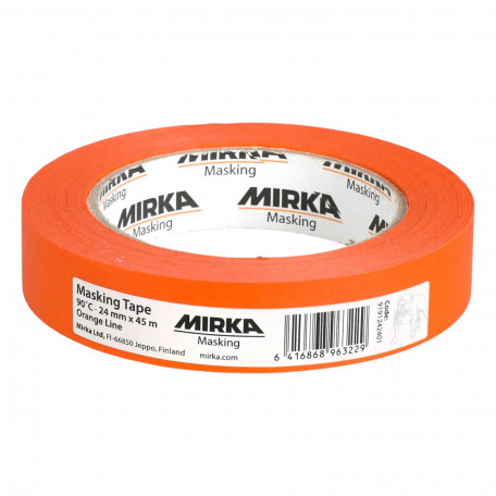 Малярная лента Mirka Masking Tape Orange Line 90 C, 24 мм х 45 м, 1 шт. (9191242401-1)