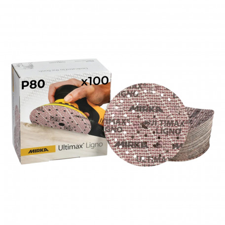 Шліфувальний круг Mirka ULTIMAX LIGNO, 150 мм, Р80, 100 шт/уп (UL6M109980)