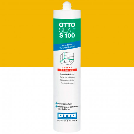 Санитарный силиконовый герметик OTTOSEAL S100 C19 карри, 300 мл (1390300000019)