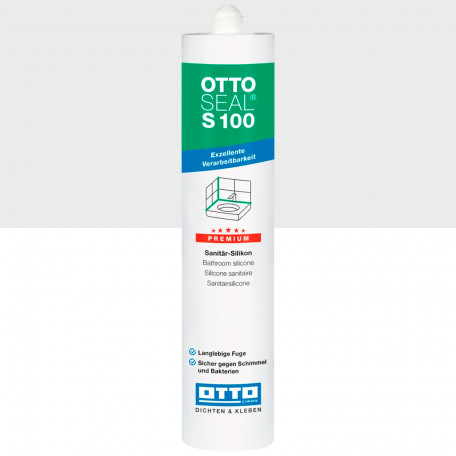 Санитарный силиконовый герметик OTTOSEAL S100 C38 светло-серый, 300 мл (1390300000038)