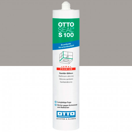 Санитарный силиконовый герметик OTTOSEAL S100 C43 манхэттен, 300 мл (1390300000043)