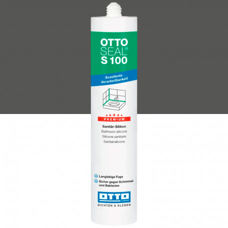 Санітарний силіконовий герметик OTTOSEAL S100 C67 антрацит, 300 мл (1390300000067)