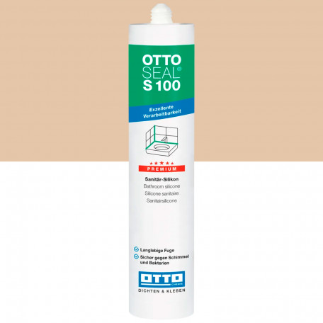 Санитарный силиконовый герметик OTTOSEAL S100 C82 красно-бежевый, 300 мл (1390300000082)