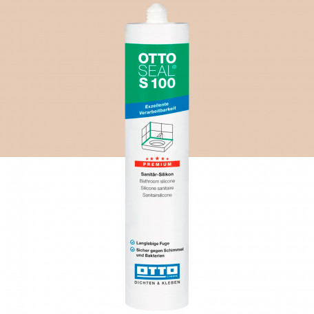 Силиконовый герметик OTTOSEAL S100 C1106 бежевый пляжный, 300 мл (1397300000024)