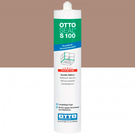 Силиконовый герметик OTTOSEAL S100 C1104 миндально-коричневый, 300 мл (1397300000028)