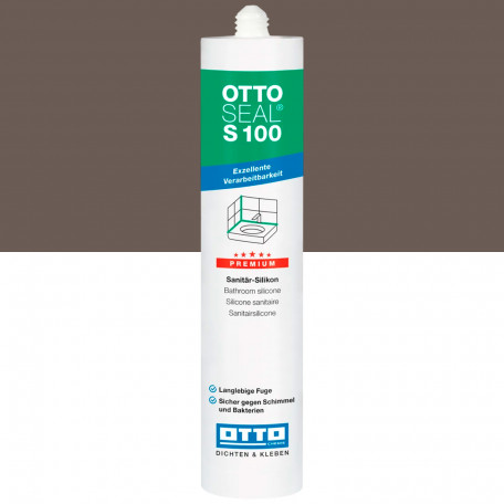 Силиконовый герметик OTTOSEAL S100 C7117 Intensivbraun насыщенно-коричневый, 300 мл (1397300000046)