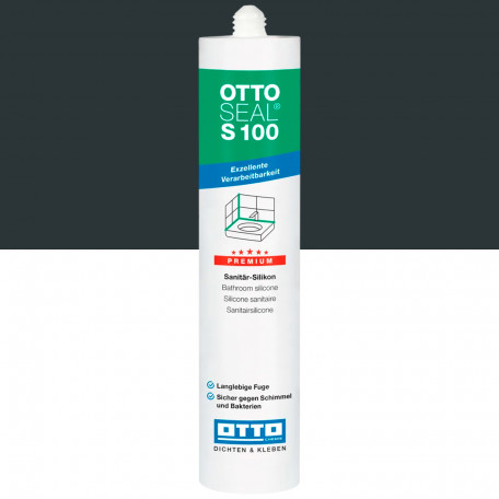 Силиконовый герметик OTTOSEAL S100 C808 асфальтово-серый, 300 мл (1398300000080)