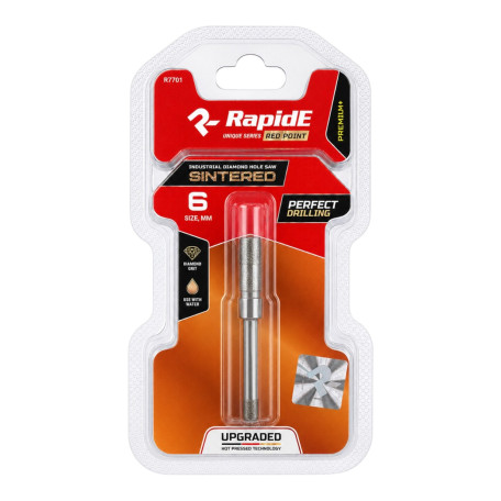 Алмазна коронка RapidE RED POINT SINTERED, 6 мм (R7701)