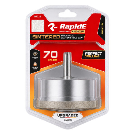 Алмазна коронка RapidE RED POINT SINTERED, 70 мм (R7726)