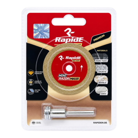 Алмазний диск, RapidE RED POINT MINI RAZORMAXX Vacuum Brazed, для гравера з тримачем, 50 мм (R9226)