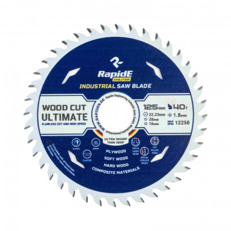 Пила RapidE INDUSTRIAL TCT SAW 250*30/32*40T (RA-PLI250)