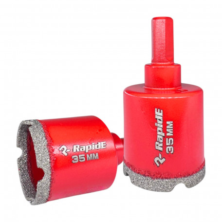 Коронка алмазная вакуумного спекания RapidE Red Point EVO 35мм под дрель (RED-035)