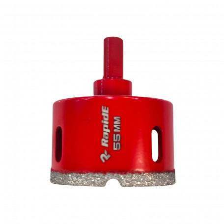 Коронка алмазная вакуумного спекания RapidE Red Point EVO 55мм под дрель (RED-055)