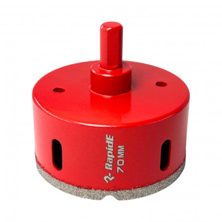Коронка алмазная вакуумного спекания RapidE Red Point EVO 70мм под дрель (RED-070)