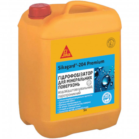 Гидрофобное покрытие Sikagard-204 Premium для фасадов с капельным эффектом 5 л (20405)