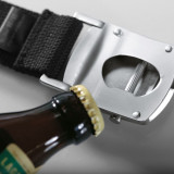 Ремень Strauss e.s., 40 мм, черный, металлическая пряжка с открывалкой (82.40.500)