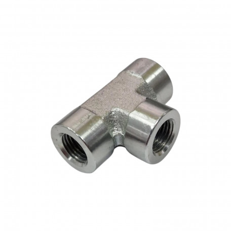 Трійник В 1/4"-1/4"-1/4", сталь, антикорозійне покриття, до 500 бар (11091)