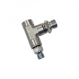 Тройник В 1/4"-1/4"-1/4", универсальный, сталь, антикоррозионное покрытие, до 500 бар (11091)