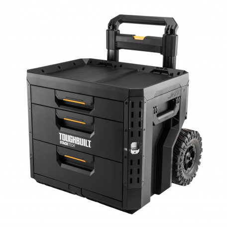 Скринька для інструментів ToughBuilt StackTech Rolling Locking Box з 3-ма висувними ящиками (TB-B1-D-R93)