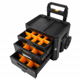 Скринька для інструментів ToughBuilt StackTech Rolling Locking Box з 3-ма висувними ящиками (TB-B1-D-R93)